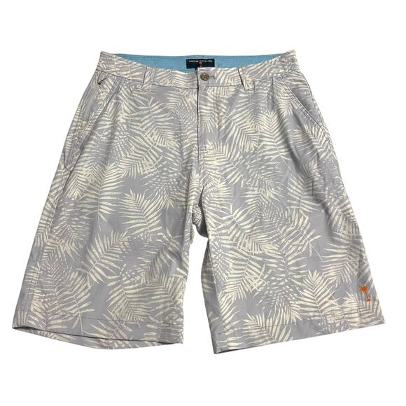 Margaritaville Mens Shorts Size 30 Gray Palm Tropical Stretch Golf Board Shorts - Picture 1 of 11